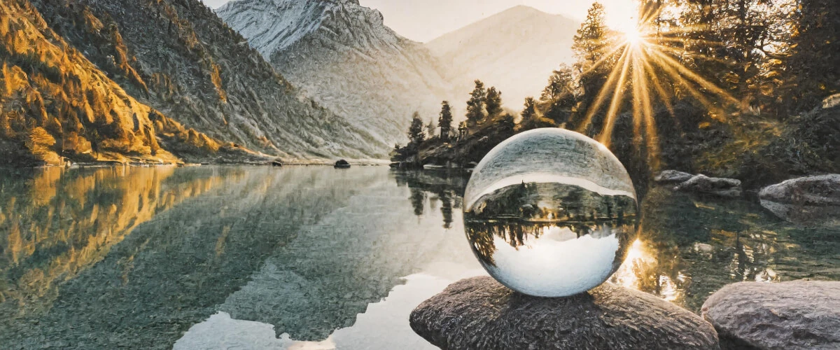 Cystal Ball With Sun Rays