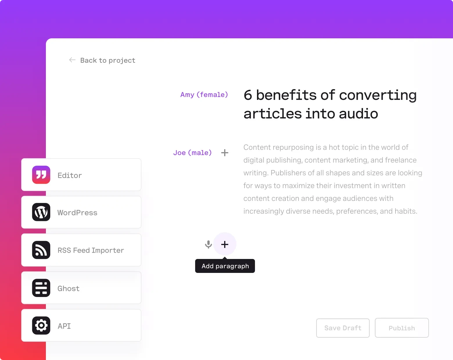 BeyondWords text to speech graphic