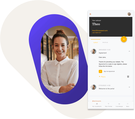 Invessed client portal communications mobile
